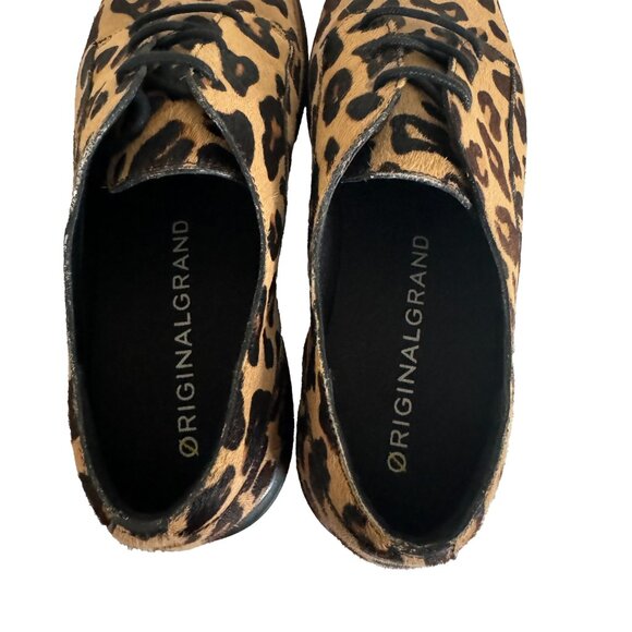 Cole Haan Grand Original Printed Calfhair Leopard Oxford EUC Women's Size 6 - Picture 5 of 6